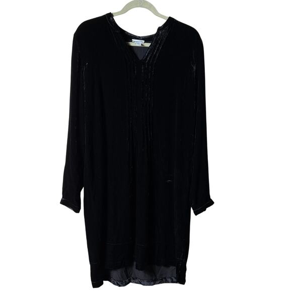 Sundance Enchantment Velvet Silk Dress Size Medium Long Sleeve Pintuck Boho - Picture 1 of 9